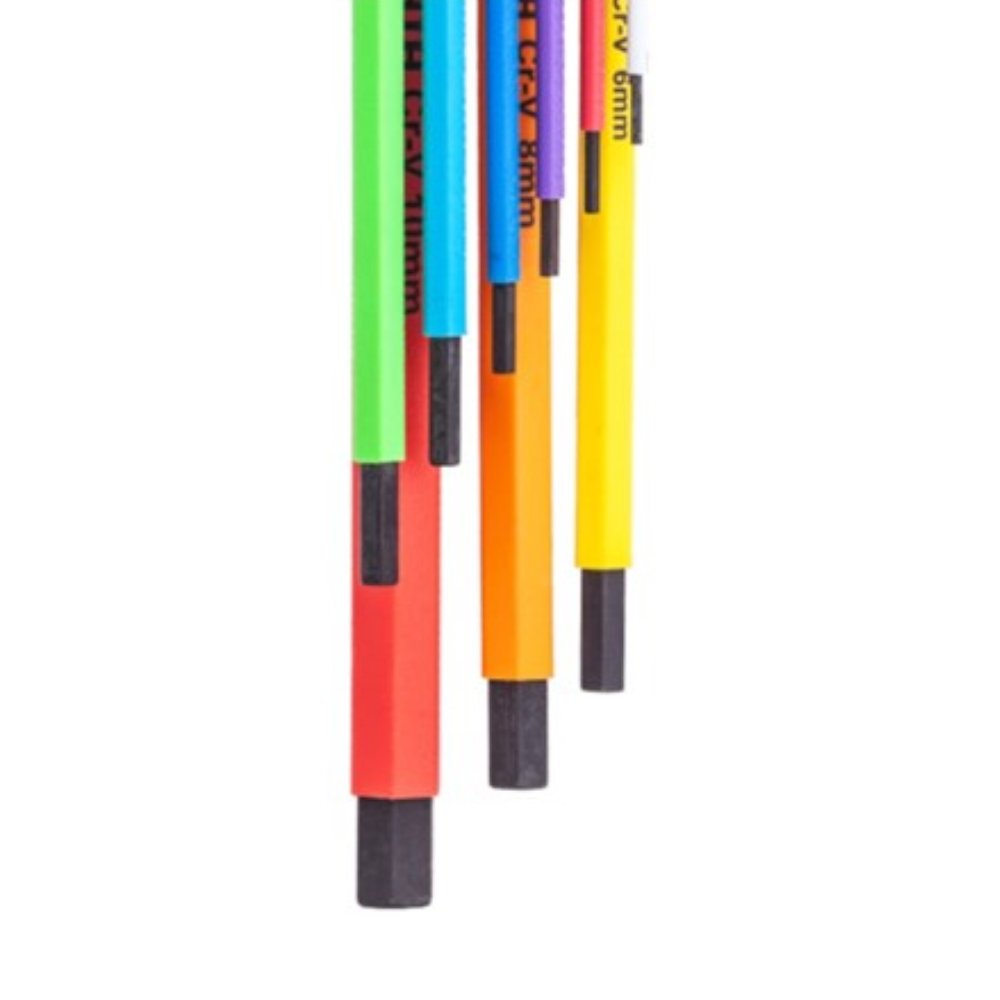 Jogo Chave Allen Hexagonal Color Sata 9 Pecas 1,5mm A 10mm
