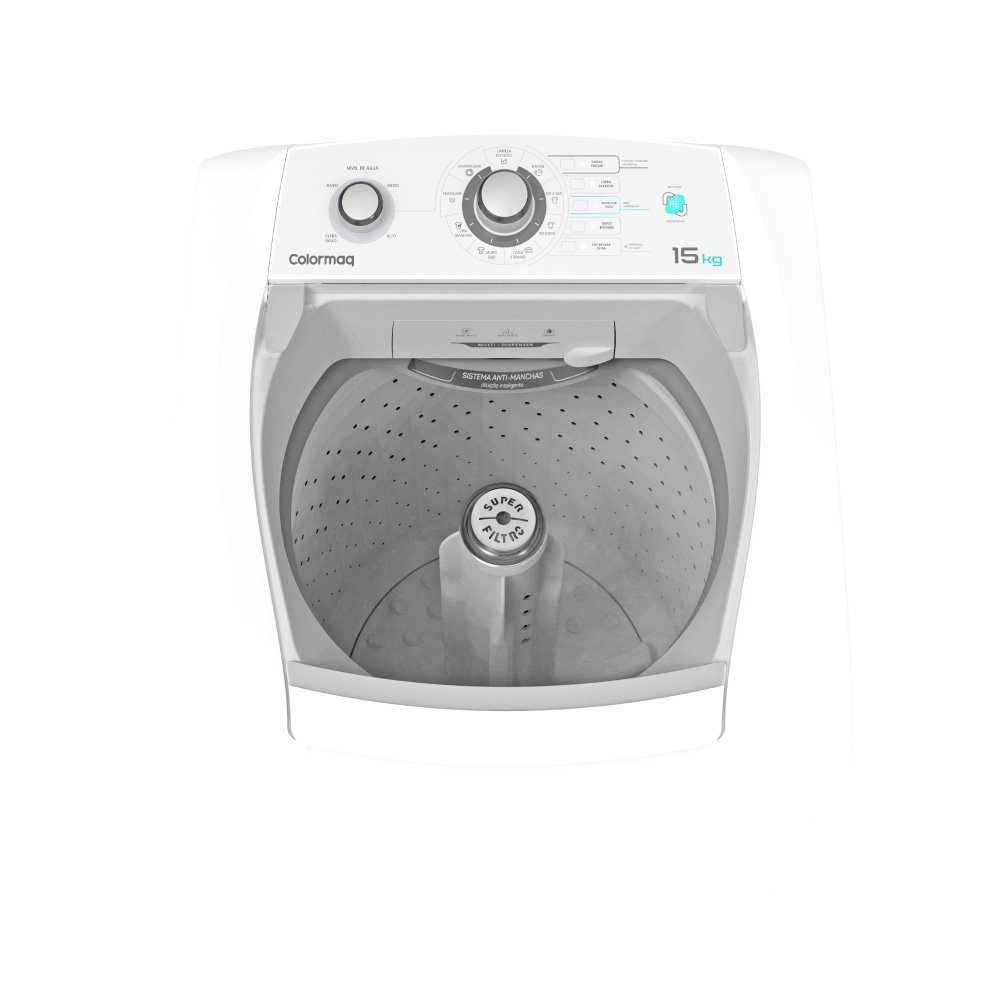 Máquina de Lavar Roupas Colomarq 15 Kg LCA - Sistema Antimanchas, Filtro Duplo de Fiapos, Branca, 220V