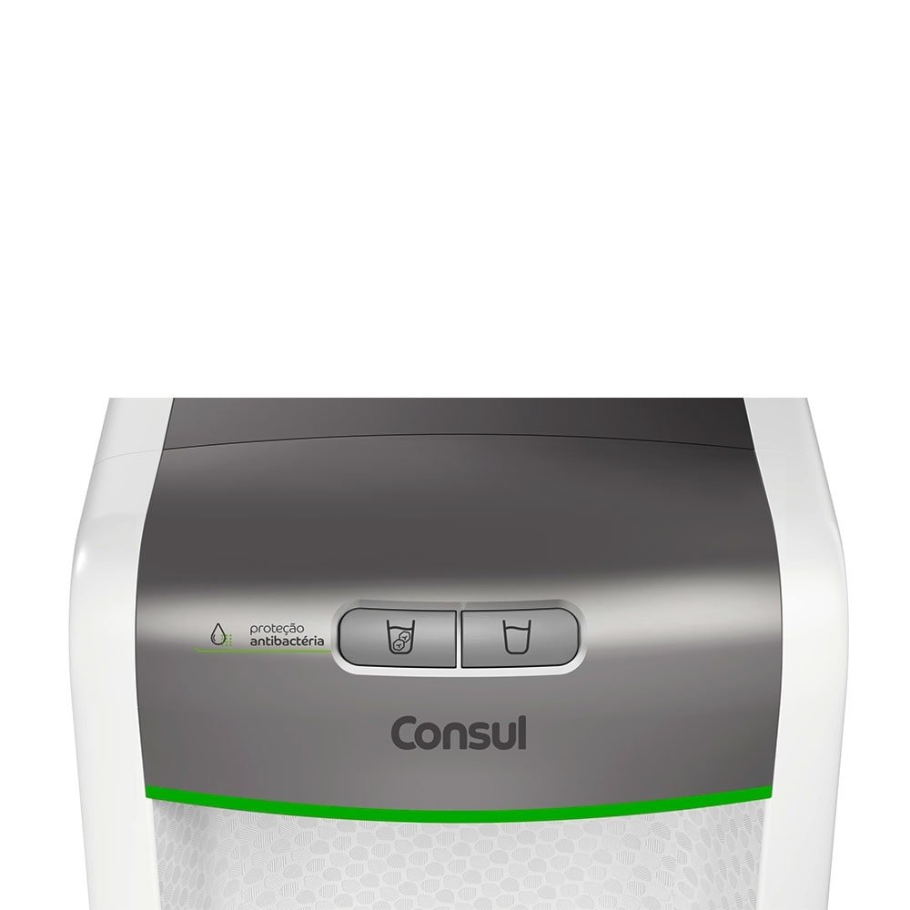 Purificador de Água Consul CPB34AS - Refrigeração Eletrônica com Filtragem, Branco/Prata, Bivolt