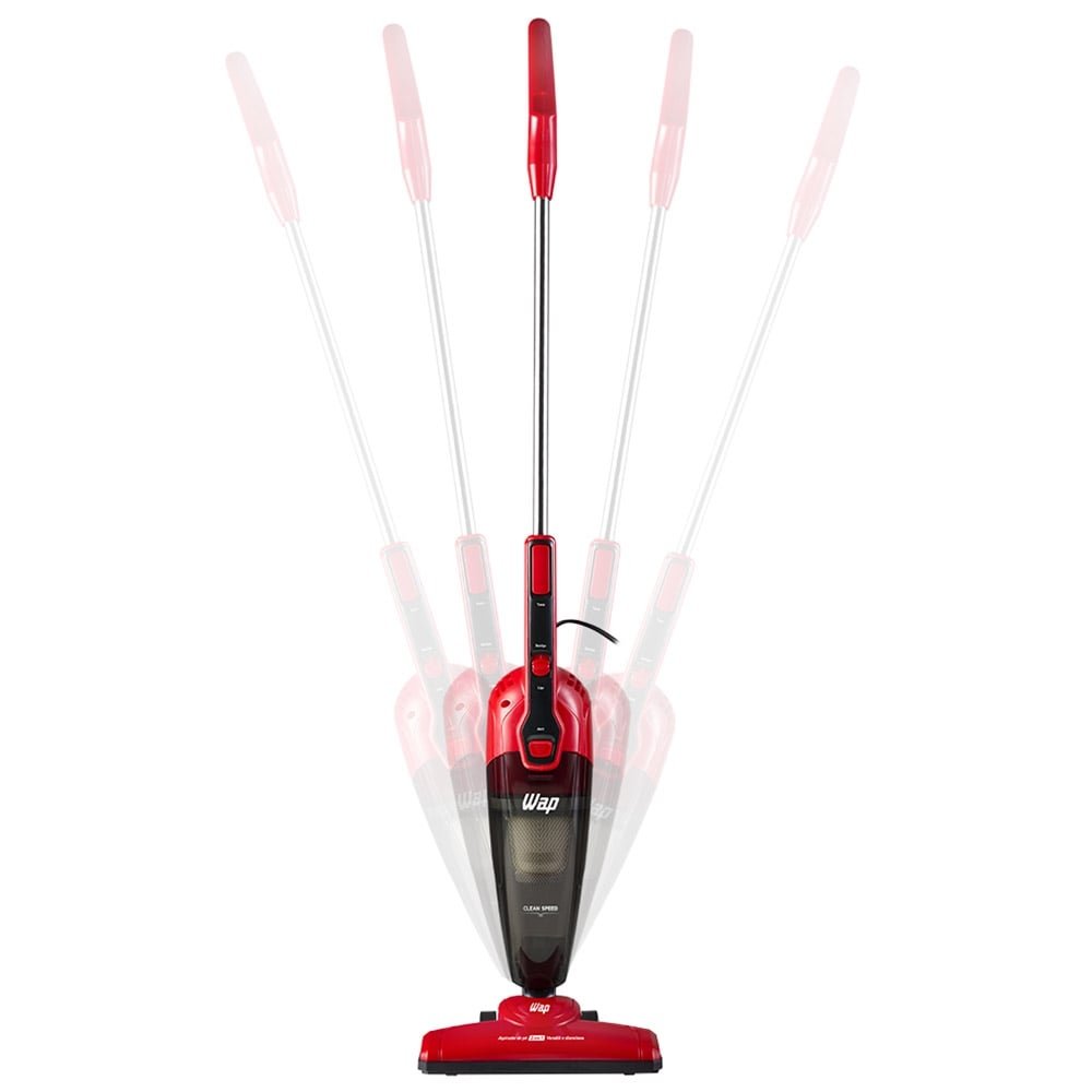 Aspirador de Pó Vertical Wap Clean Speed, 2 em 1 | 1000W, Filtro Lavável, Portátil, com Fio, Vermelho, 110V