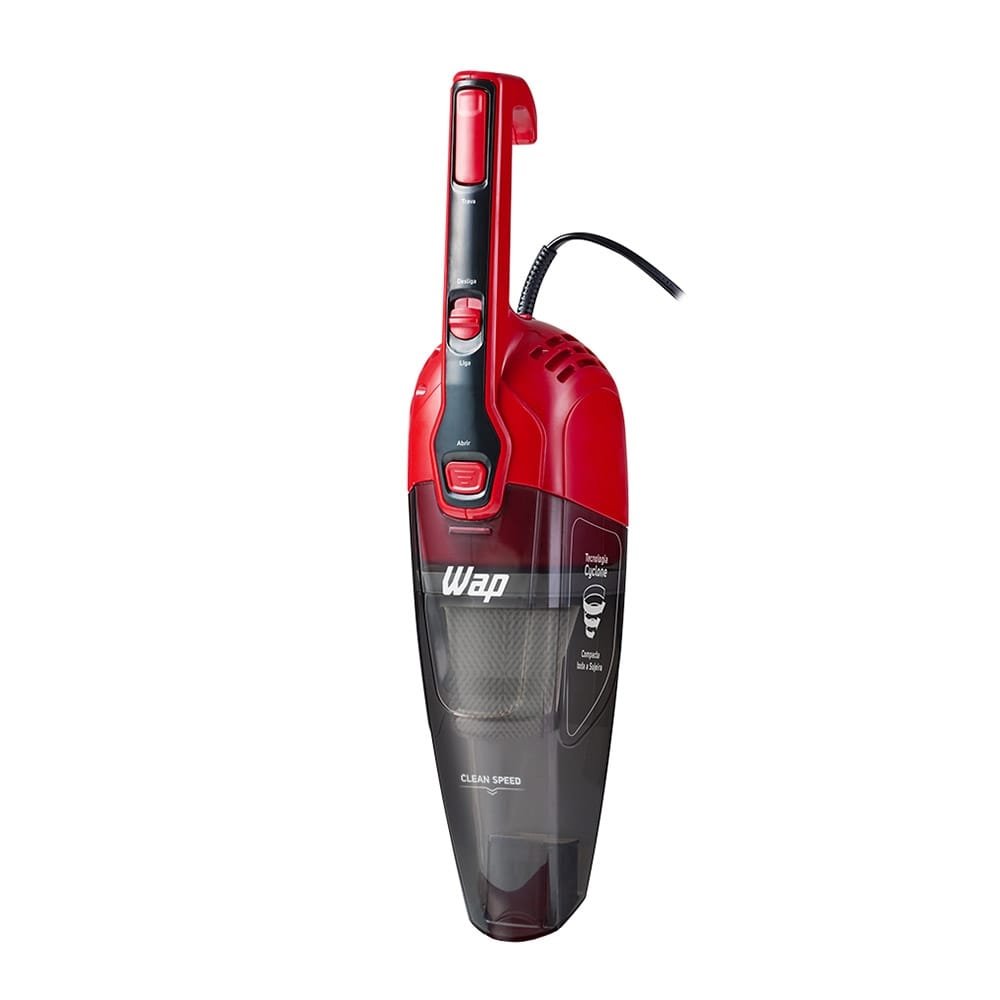 Aspirador de Pó Vertical Wap Clean Speed, 2 em 1 | 1000W, Filtro Lavável, Portátil, com Fio, Vermelho, 110V