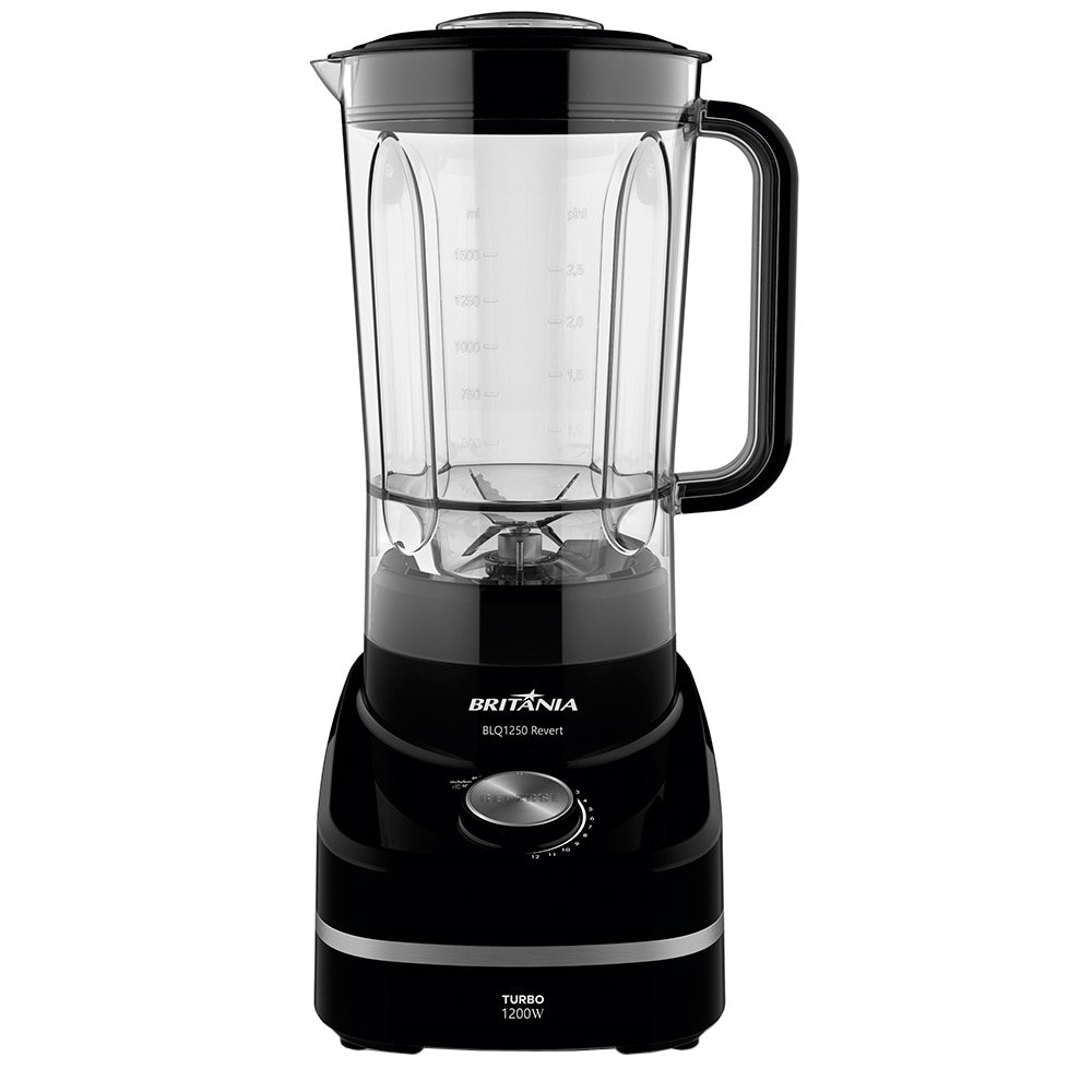 Liquidificador Britânia com Filtro BLQ1250 | Copo San Cristal 11 Velocidades + Pulsar 1200W Preto 110V