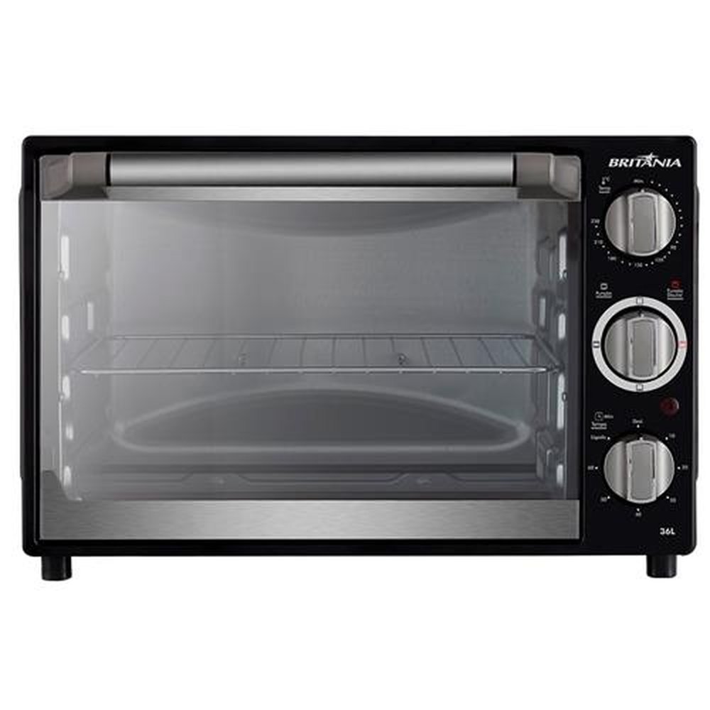 Forno Elétrico de Bancada Britânia 36 Litros BFE36P | 1500W Timer com Grelha, Preto 220V