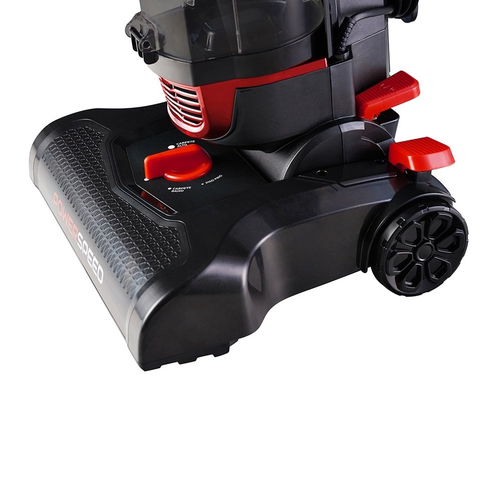 Aspirador de Pó Vertical Wap Power Speed 2 em 1, 2000W, 3 Litros, Mangueira Flexível, Preto/Vermelho, 220V