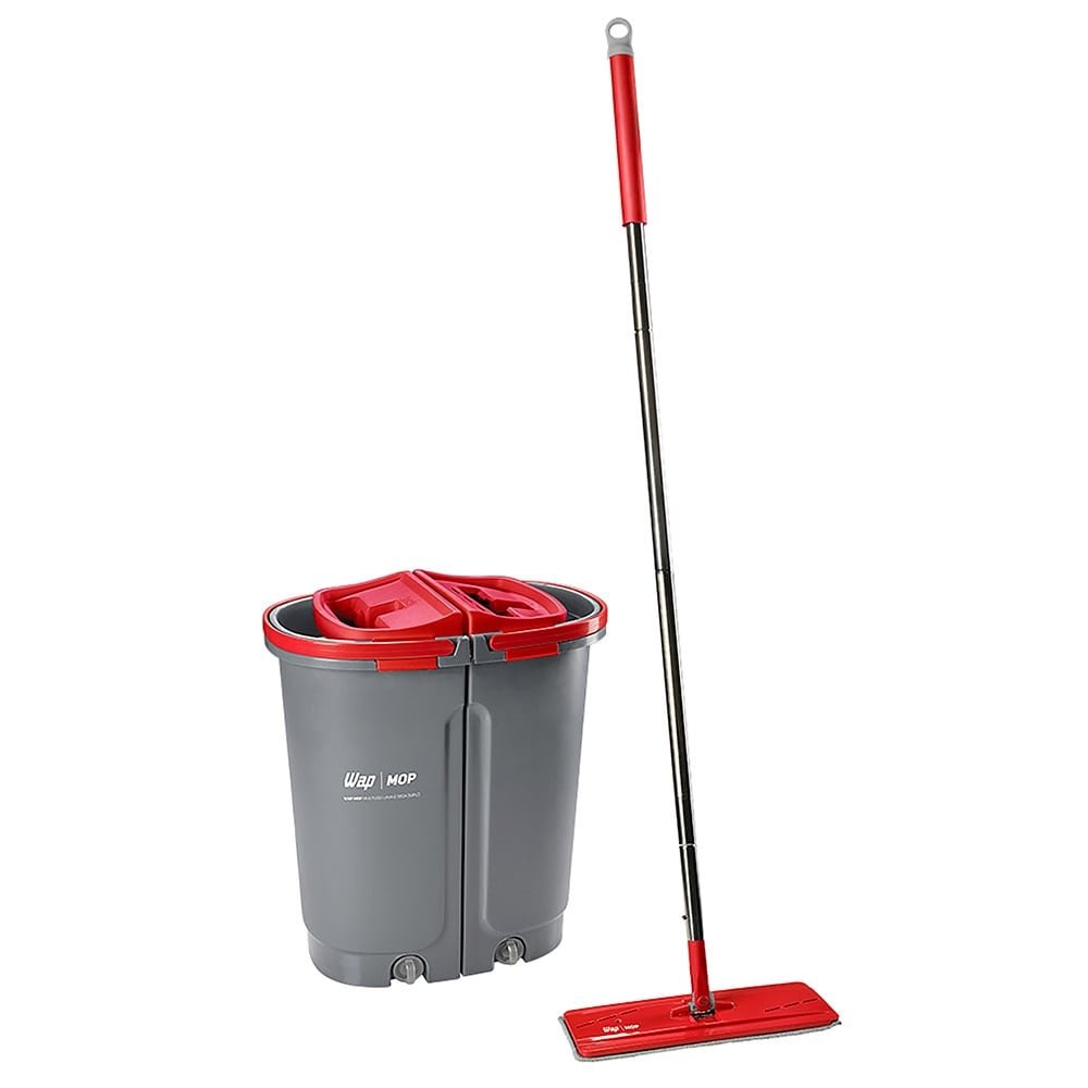 Mop Wap Multiuso LS2 Lava e Seca Duplo com Raspador e Refil de Pano Microfibra