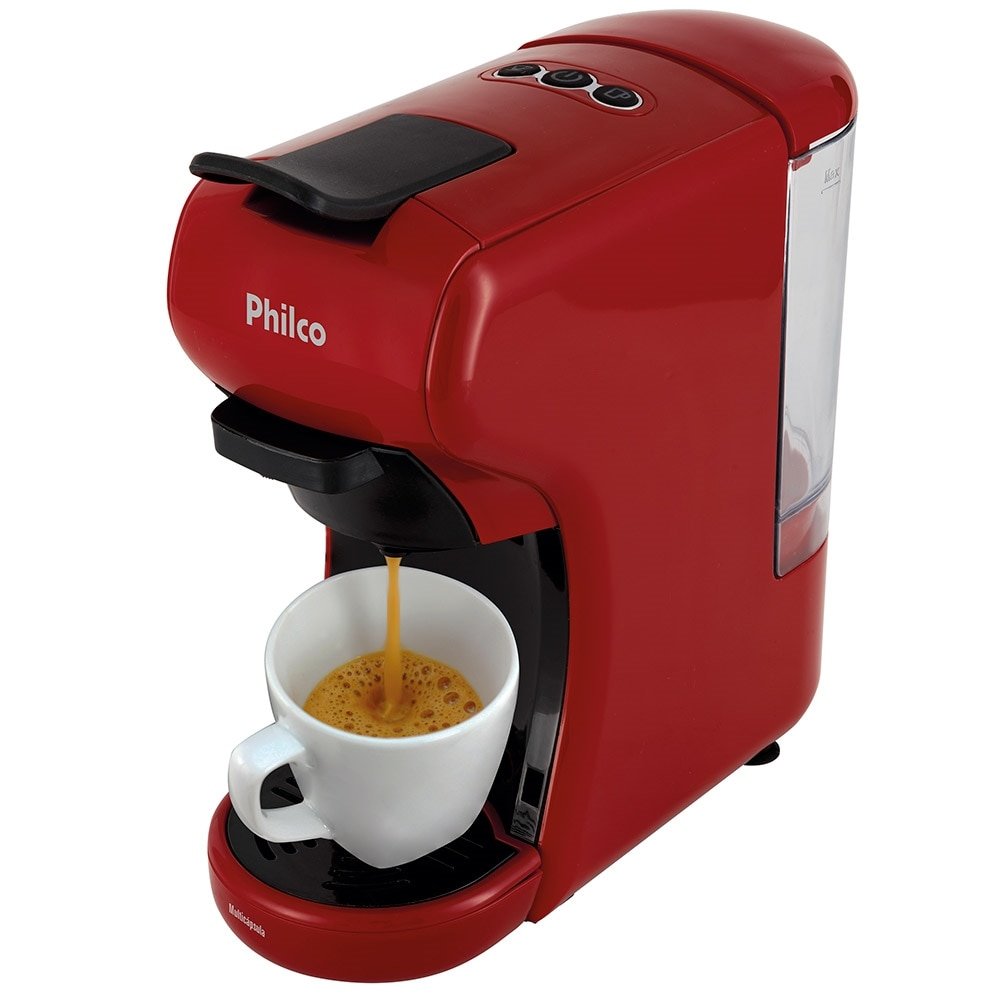 Cafeteira Expresso Philco PCF19VP 20 Bar Multicápsula 1450W Vermelha 110V