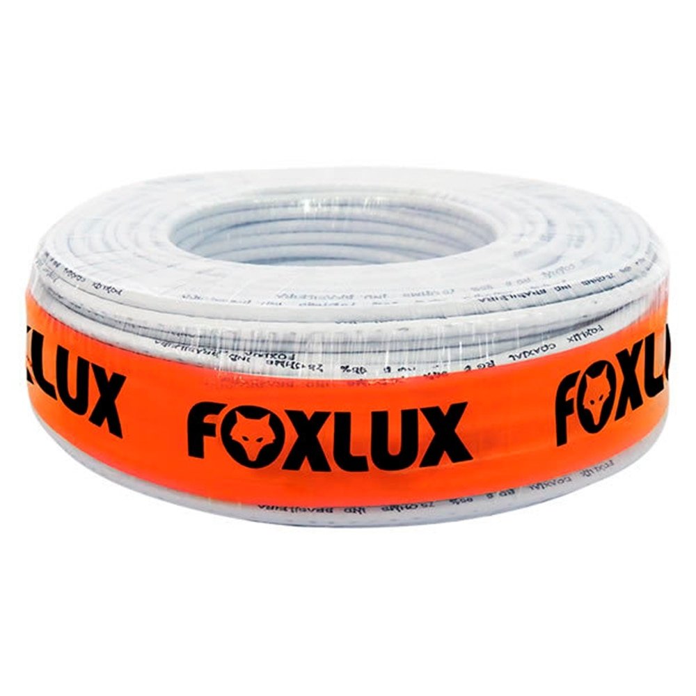 Cabo Foxlux Coaxial 95% RG6 100M Anatel
