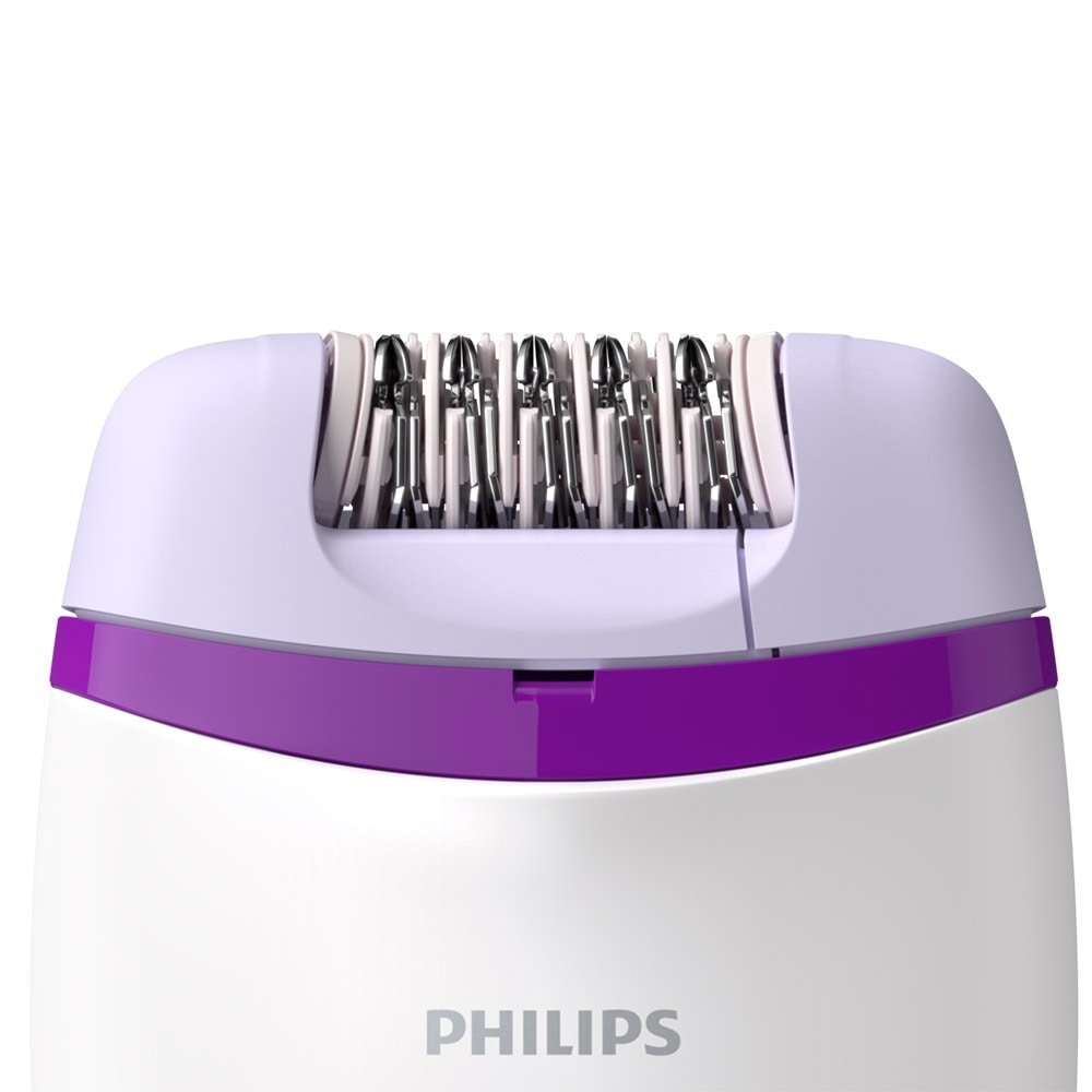 Depilador Philips Satinelle Essential BRE225/00 - com Fio, 2 Velocidades, Lavável, Branco/Lilás Bivolt