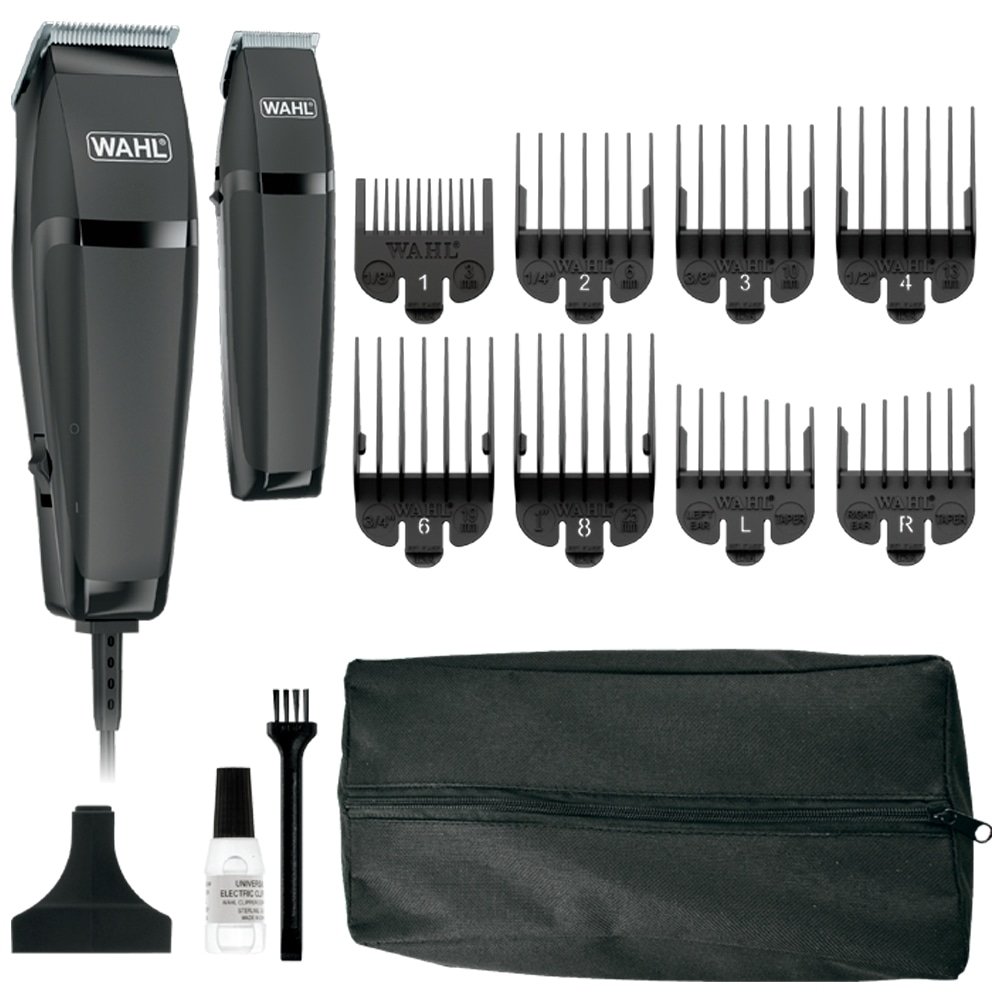 Kit Máquina de Cortar Cabelo + Aparador de Pelos Wahl - Home Cut, Preto, 110V