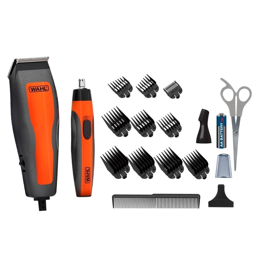 Kit Máquina de Cortar Cabelo Wahl + Aparador Nasal Combo Cut 8 Pentes, 220V