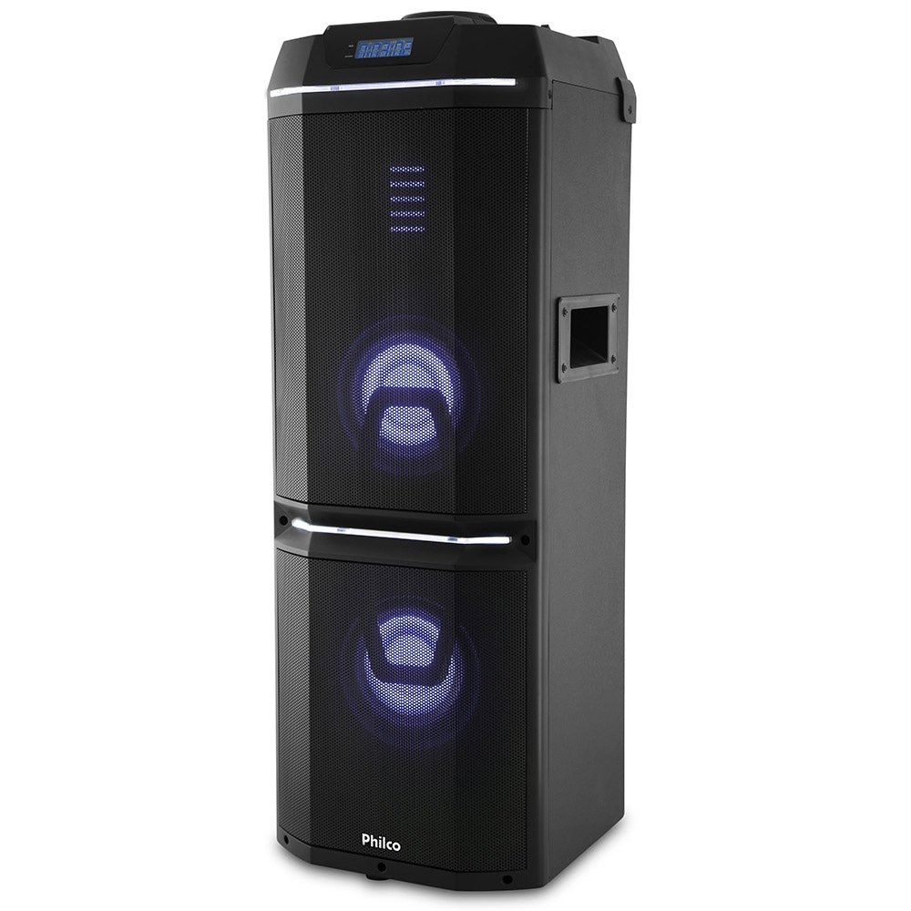 Caixa Acústica Philco PCX9000, USB, Bluetooth, FM, MP3, Entradas AUX/RCA/MIC, 700W RMS