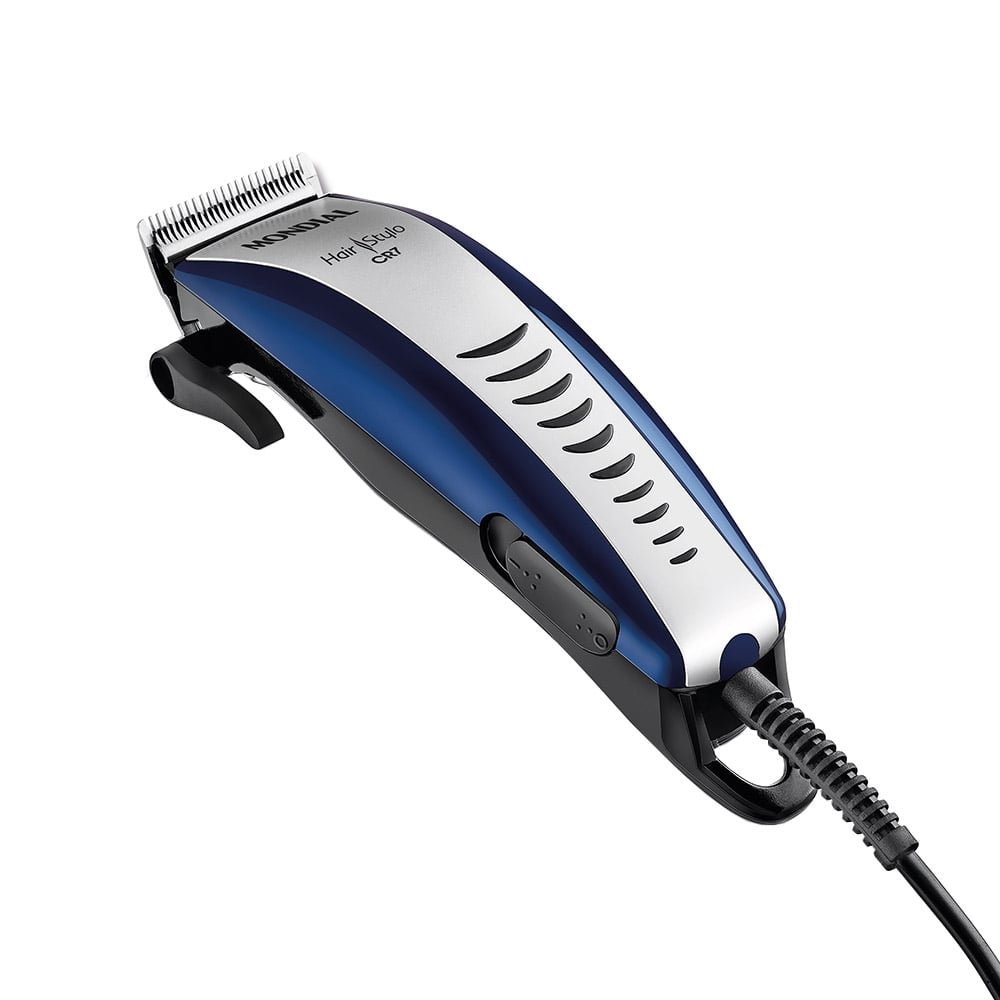 Máquina de Cortar Cabelo Mondial CR07 4 Pentes de Corte 110V