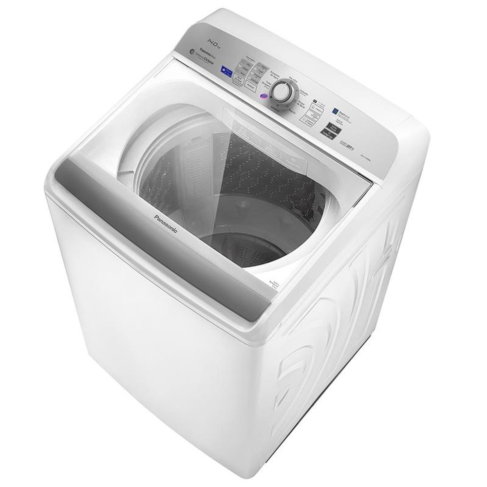 Máquina de Lavar Roupas 14kg Panasonic NA-F140B6W, com Sistema Ciclone, Branca, 110V