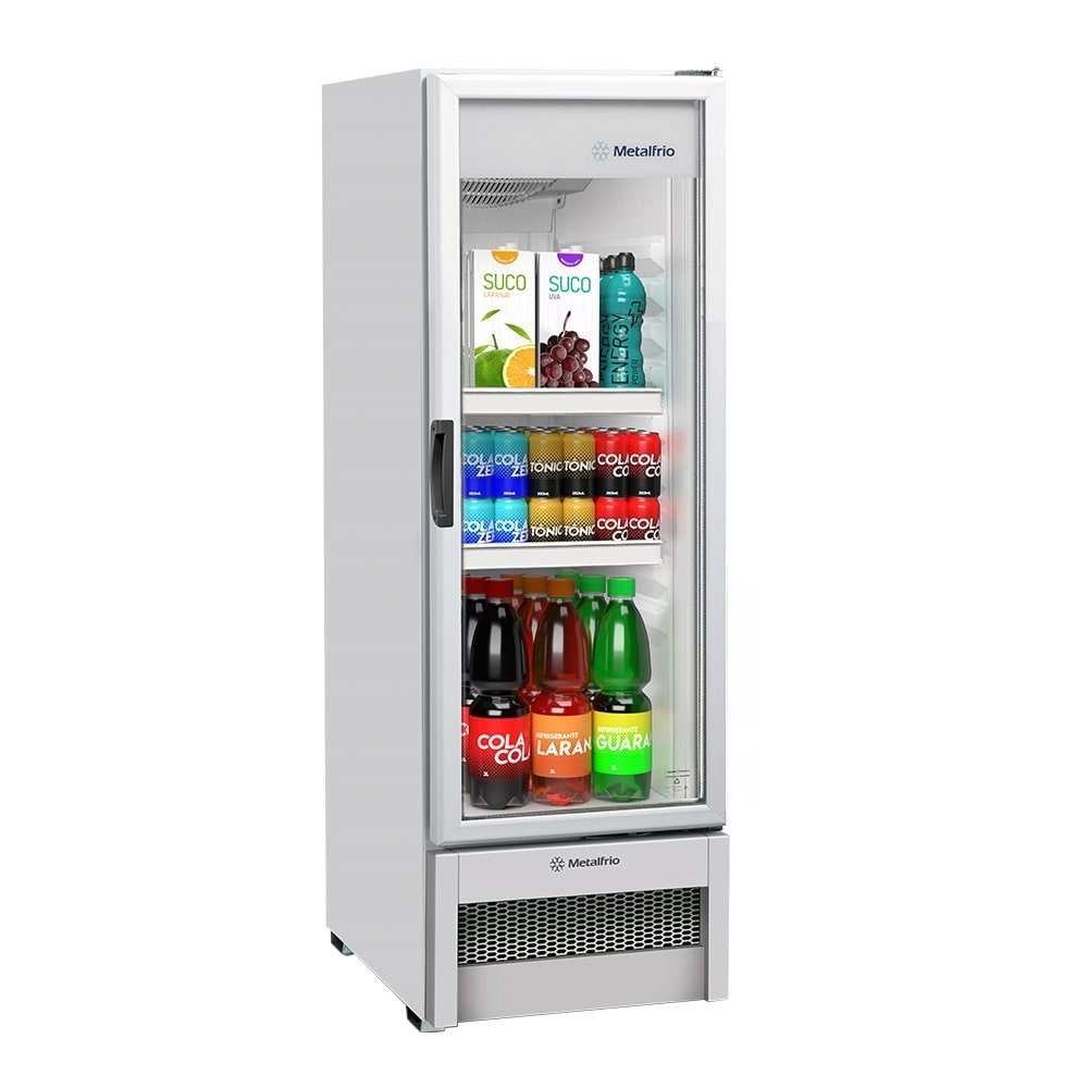 Expositor/Refrigerador Vertical Metalfrio - 256 Litros VB25, Porta de Vidro, Branco, 220V