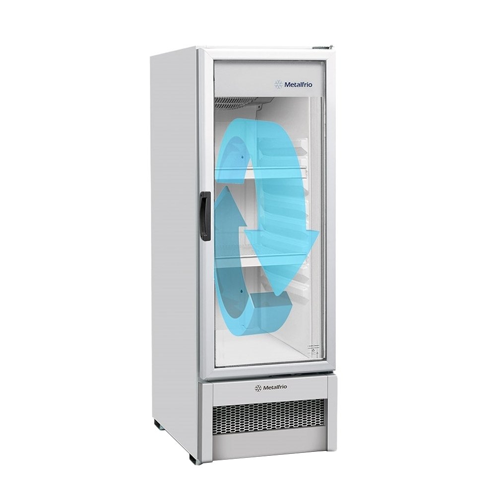 Expositor/Refrigerador Vertical Metalfrio - 256 Litros VB25, Porta de Vidro, Branco, 220V