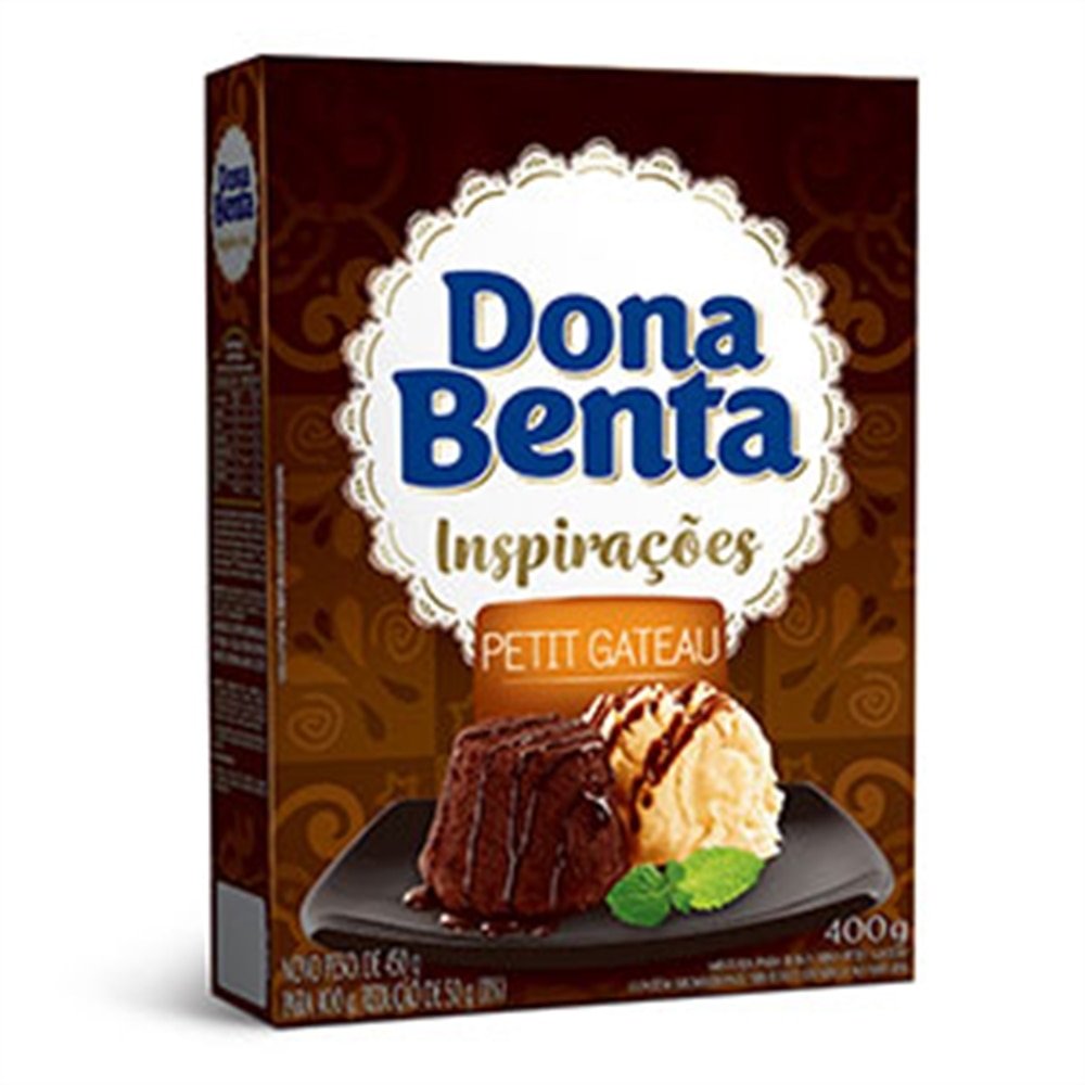 Mistura para Bolo Dona Benta Petit Gateau 400g - Embalagem com 12 Unidades