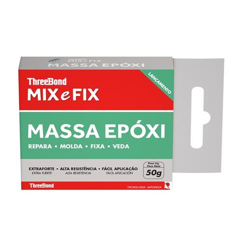 Cola Epoxi Massa Three Bond Mix e Fix 50g