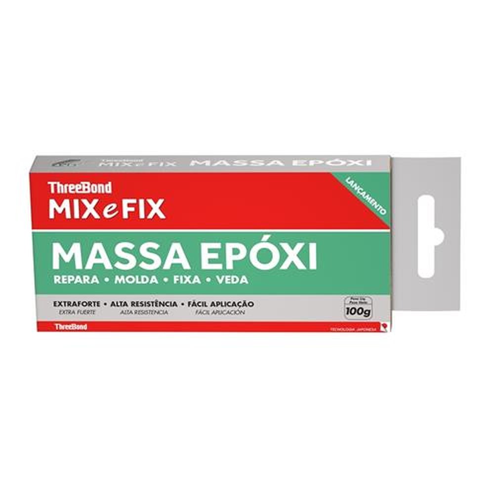 Cola Epoxi Massa Three Bond Mix e Fix 100g