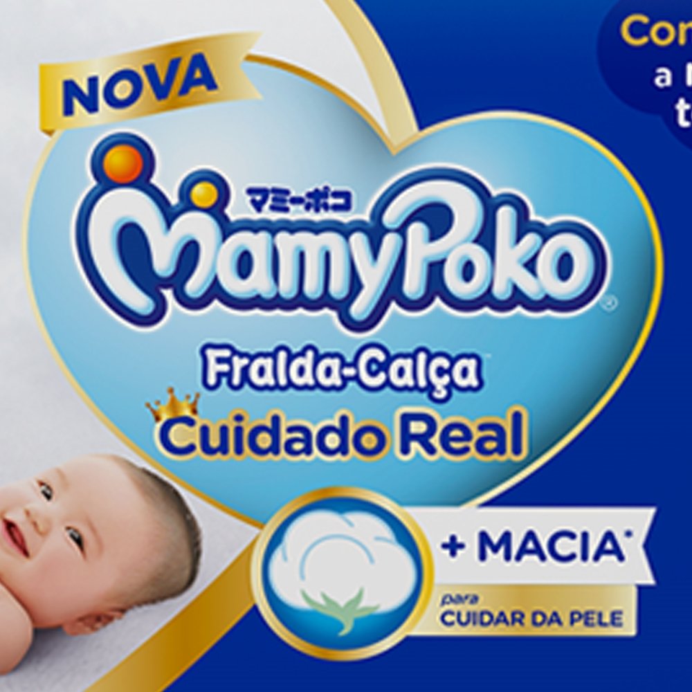 Fralda Descartável MamyPoko Calça Jumbo Tamanho P - 4 Pacotes com 46 Fraldas - Total 184 Tiras