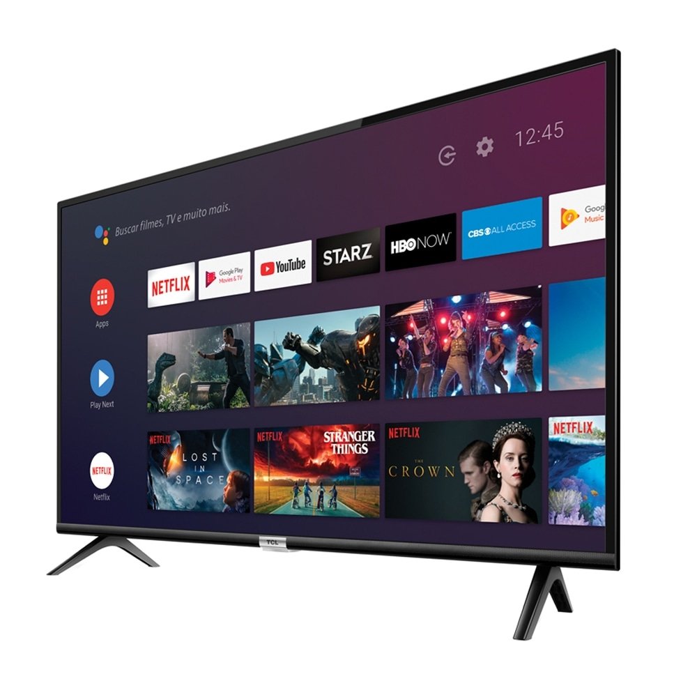 Smart TV LED 40" TCL 40S6500FS LCD Full HD com Wi-Fi, 1 USB, 2 HDMI, Android, Bluetooth, 60Hz