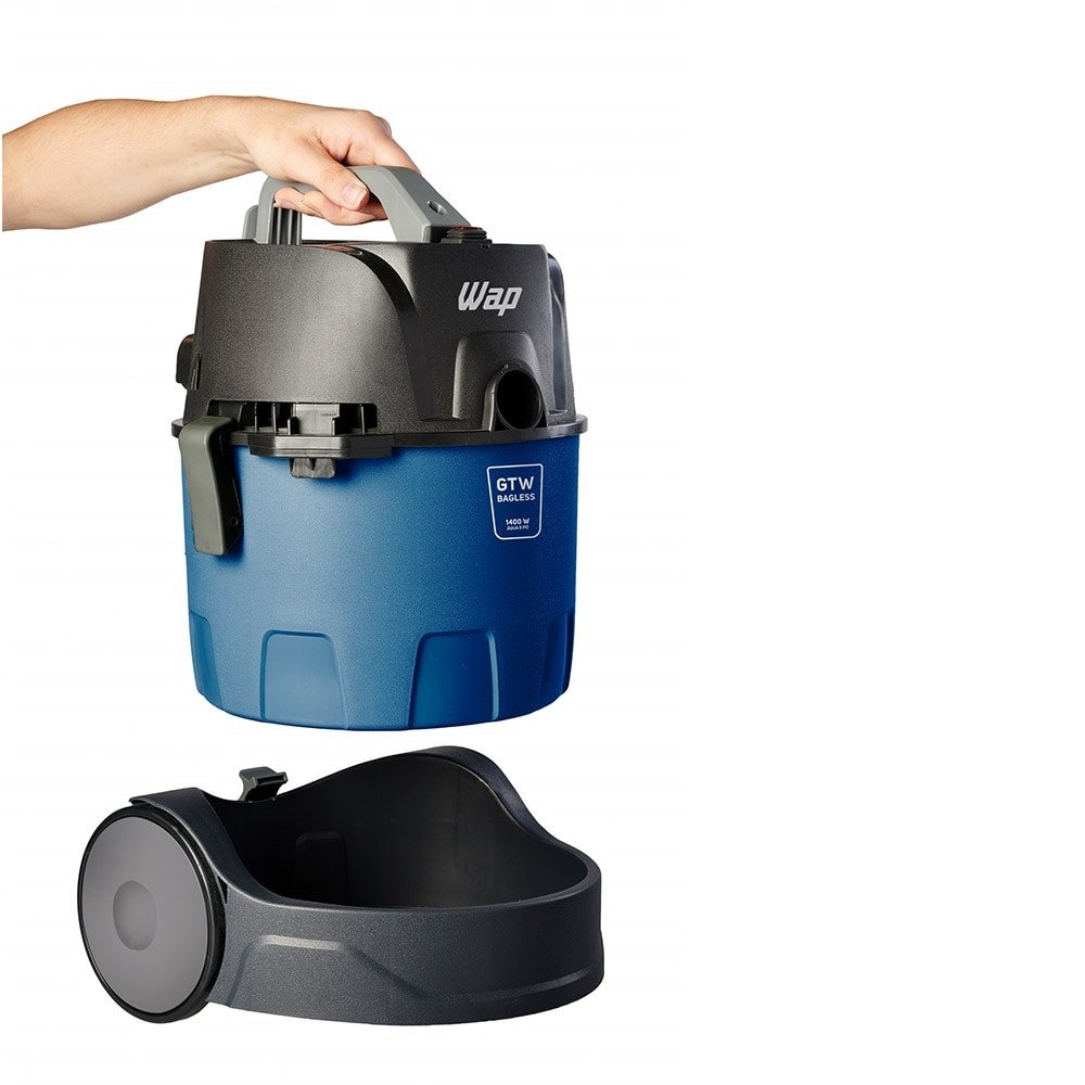 Aspirador de Pó e Água WAP GTW Bagless - 6 Litros, 1400W, Compacto com Soprador Portátil e com Fio, Preto, 220V