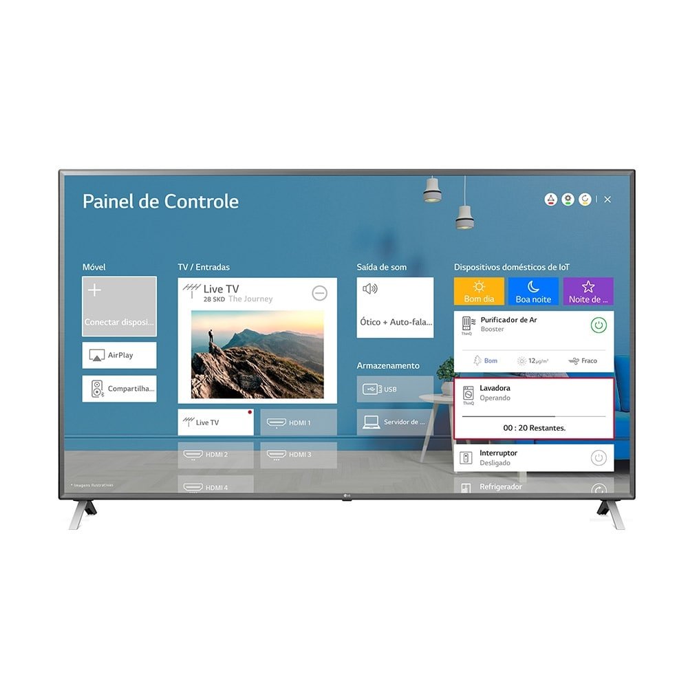 Smart TV OLED 55" LG OLED55CXPSA 4K HDR com Wi-Fi, 3 USB, 4 HDMI, Bluetooth, Inteligência Artificial, Smart Magic, Alexa, 120Hz