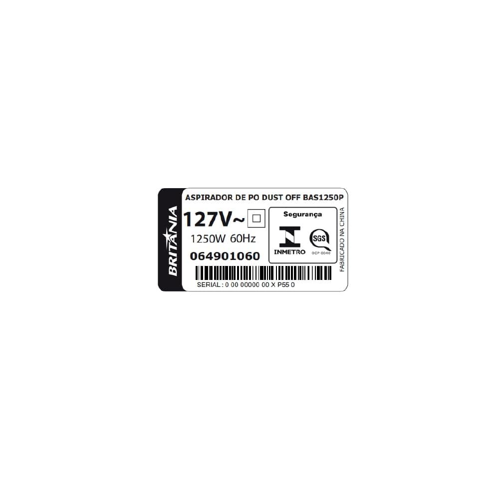 Aspirador de Pó Vertical Britânia Dust Off BAS1250P - 2 em 1 1250W Preto/Prata 110V