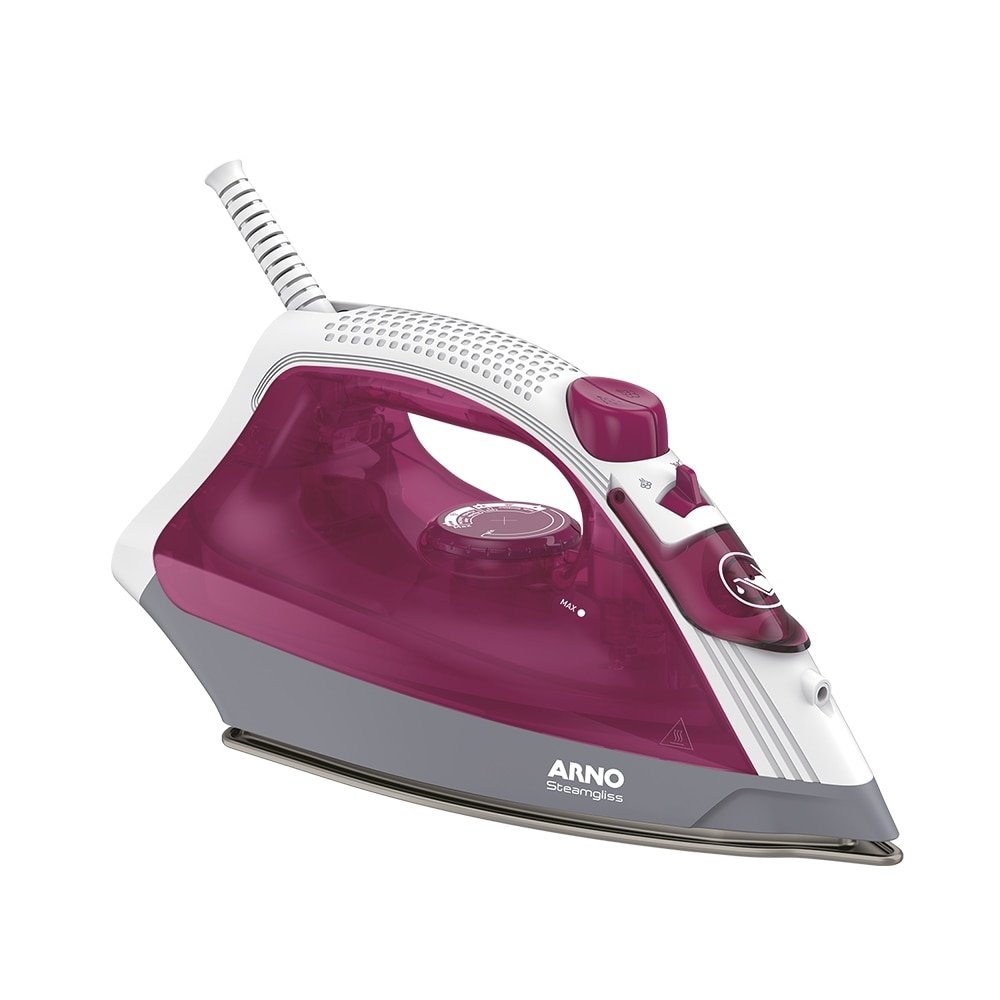 "Ferro a Vapor Arno Steamgliss FSGC - Base de Cerâmica Rosa 110V