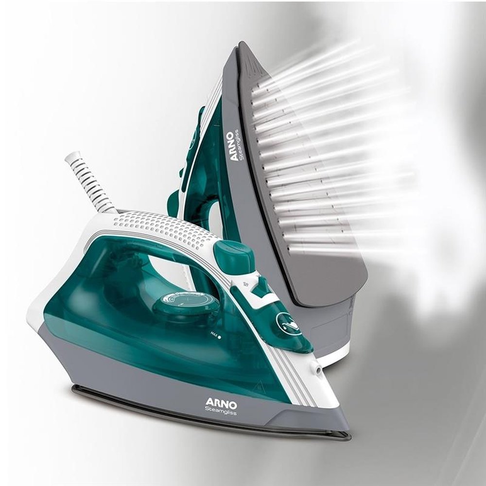 Ferro a Vapor Arno Steamgliss FSGP Base Antiaderente Verde 220V