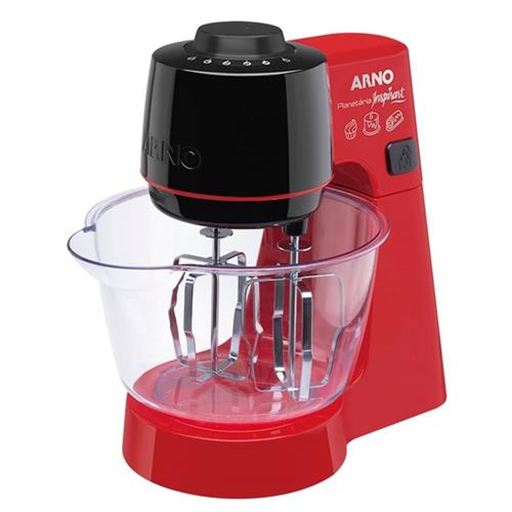 Batedeira Planetária Arno Inspirart KM32, 500W, 5 Velocidades, Vermelha, 220V