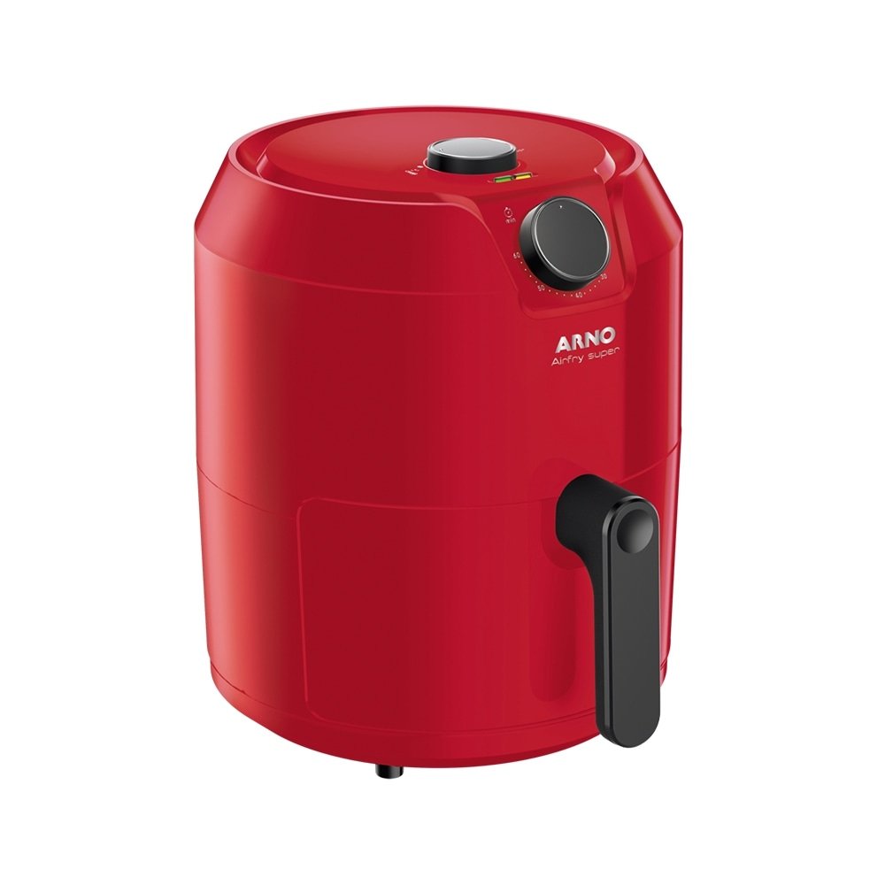 Fritadeira Air Fryer Arno Super RFry 1400W Cesta 4,2L, Temperatura de Até 200C, Vermelha 110V