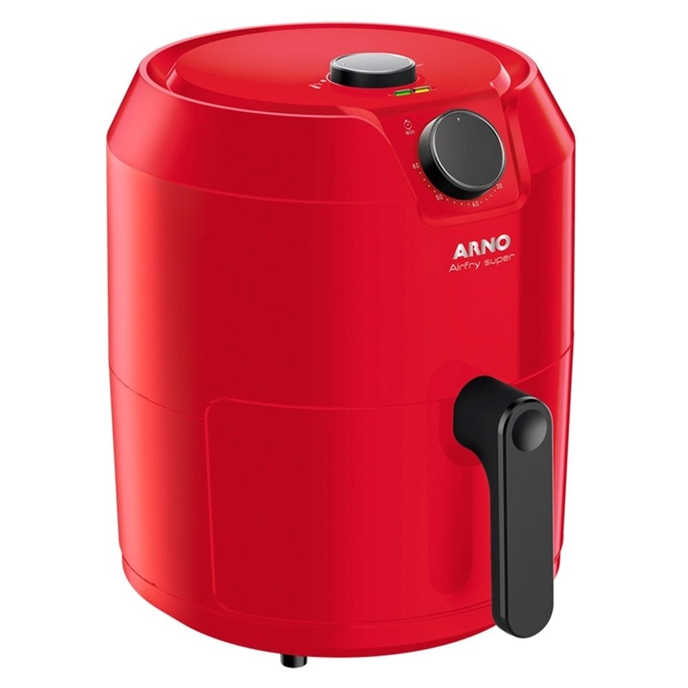Fritadeira Air Fryer Arno Super RFry 1400W Cesta 4,2L, Temperatura de Até 200C, Vermelha 220V