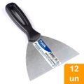 Espátula Pratik Aço Temperado Cabo Plástico 12cm - Embalagem com 12 Unidades