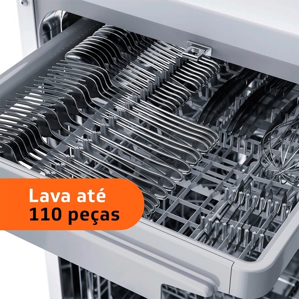 Lava-Louças 10 Serviços Brastemp BLF10B, Ciclo Pesado, Branco, 110V