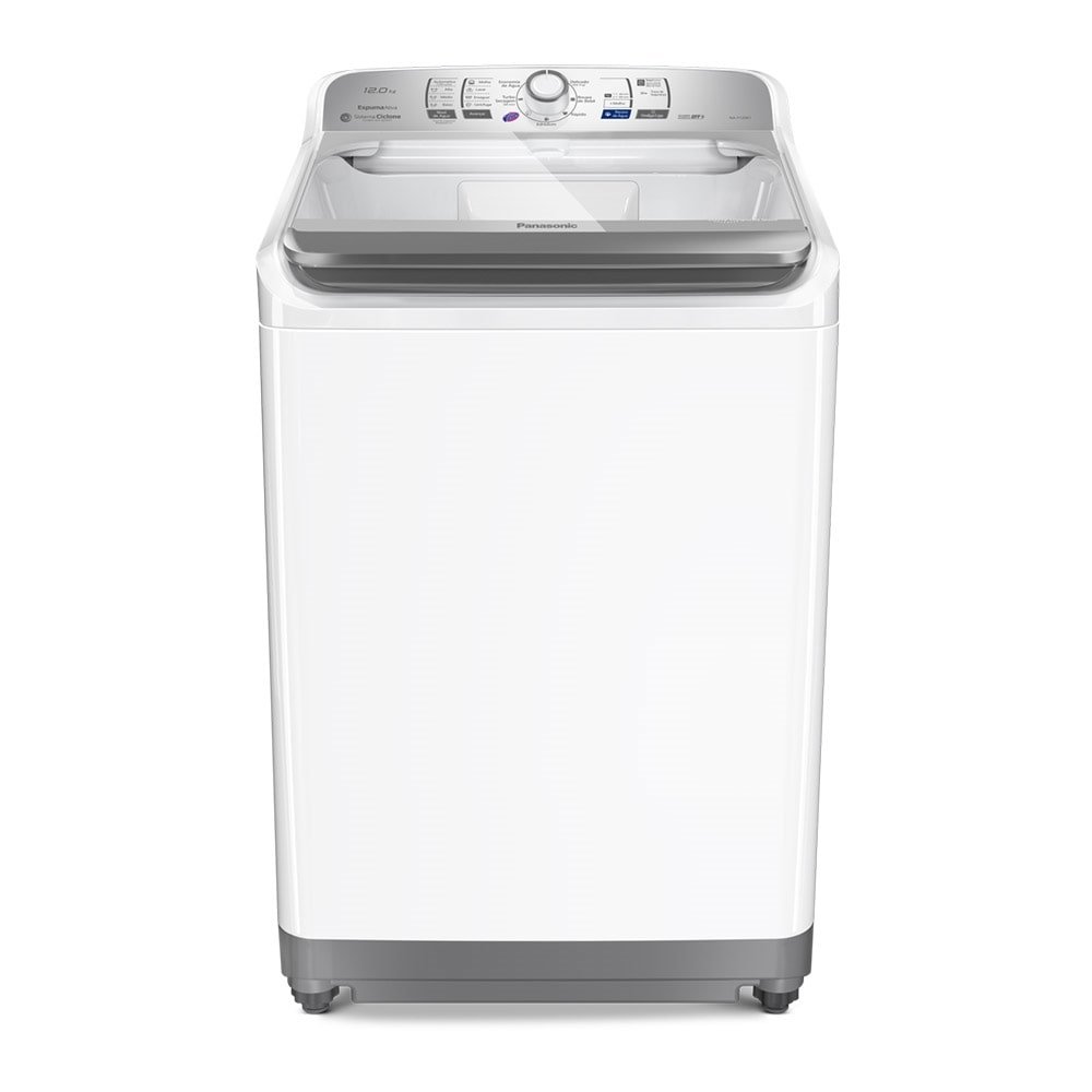 Máquina de Lavar Roupas 12Kg Panasonic NA-F120B1WA - Cesto Inox, Branca, 220V