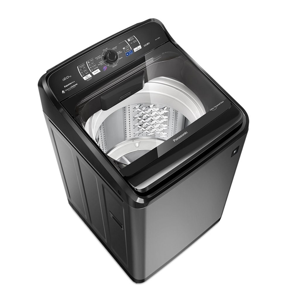 Máquina de Lavar Roupas 12Kg, Panasonic, NA-F120B1T - Cesto Inox, Titânio, 110V