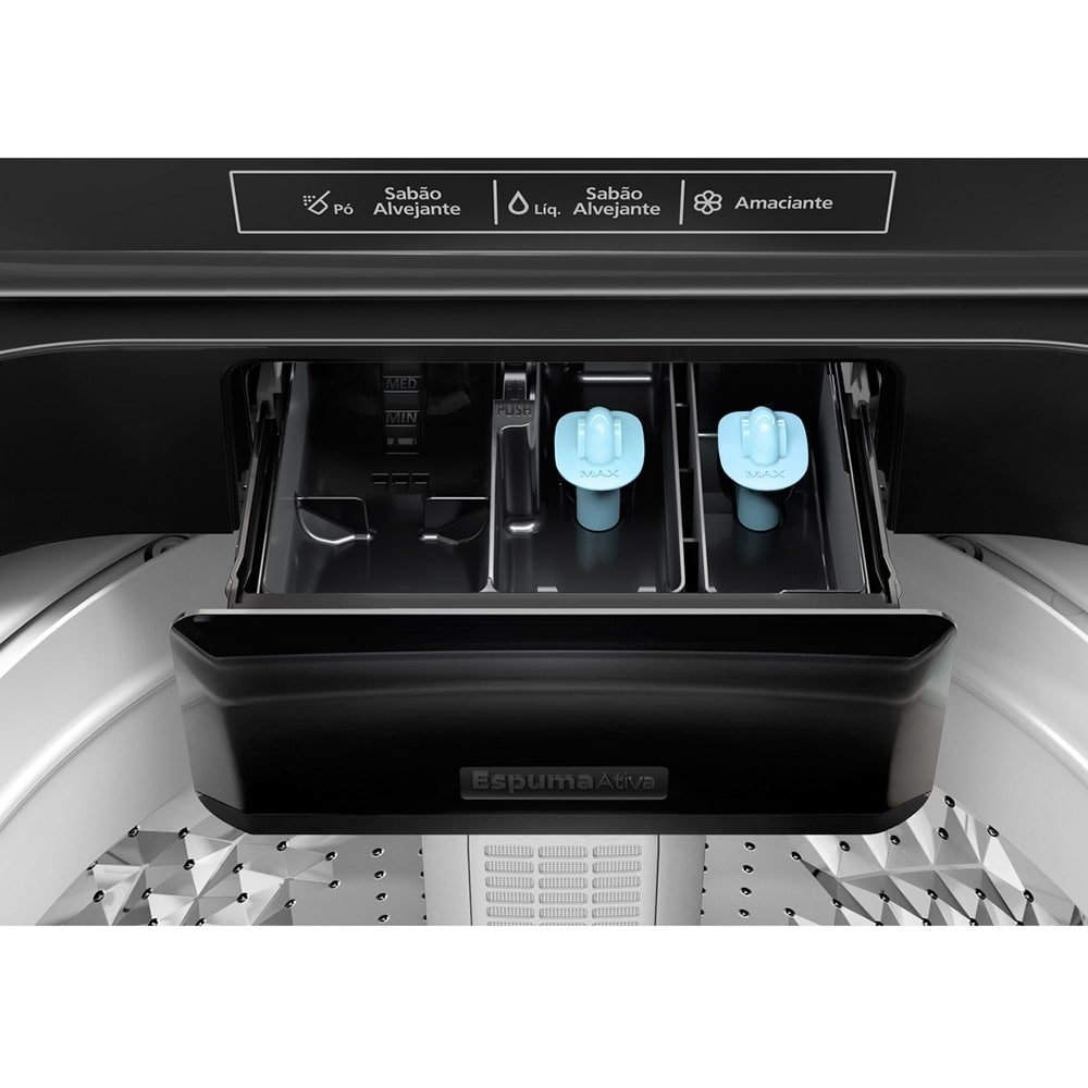 Máquina de Lavar Roupas 12Kg, Panasonic, NA-F120B1T - Cesto Inox, Titânio, 110V