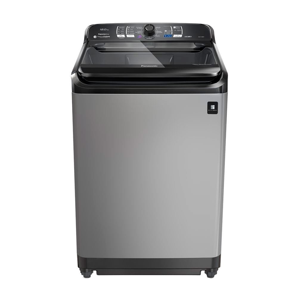 Máquina de Lavar Roupas 12Kg, Panasonic, NA-F120B1T - Cesto Inox, Titânio, 220V
