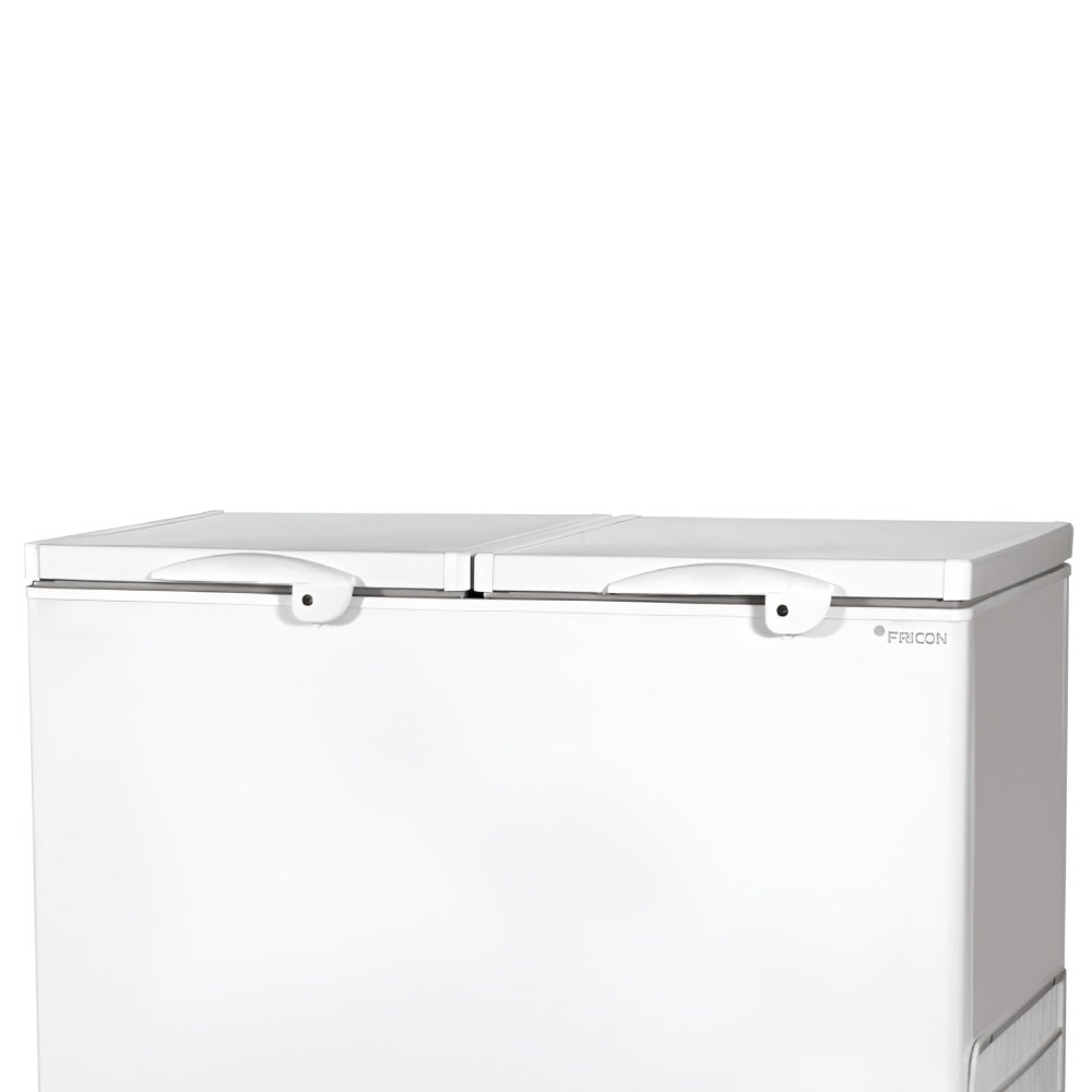 Freezer Horizontal Fricon 411L HCED411 - Dupla Ação, Rodízio Duplo Giratório, Branco, 110V