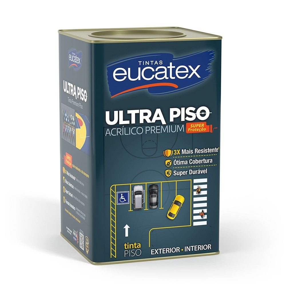 Tinta Ultra Piso Eucatex Acrílico Premium 18L Branco