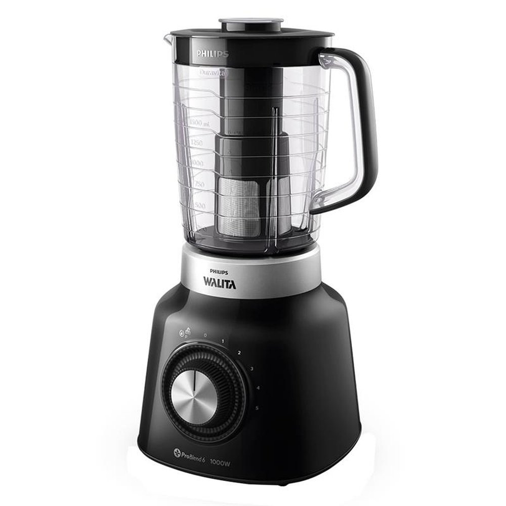 Liquidificador Philips Walita  RI2131/91 Viva Problend Copo de Plástico 5 Velocidades 1000W Preto 110V
