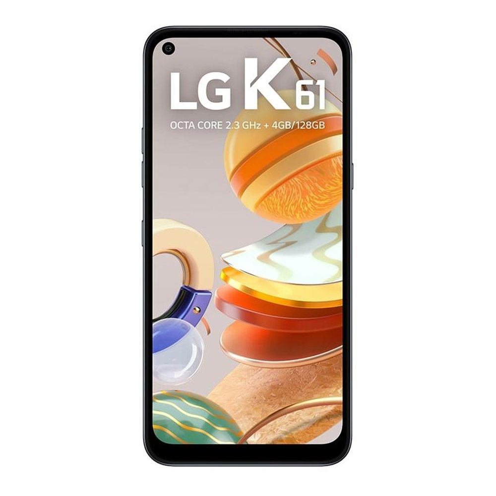Smartphone LG K61, Titânio, Tela 6.53", 4G+Wi-Fi, Android 9.0, Câm Traseira 48M+8M+5M+2MP,Frontal 16MP, 128GB