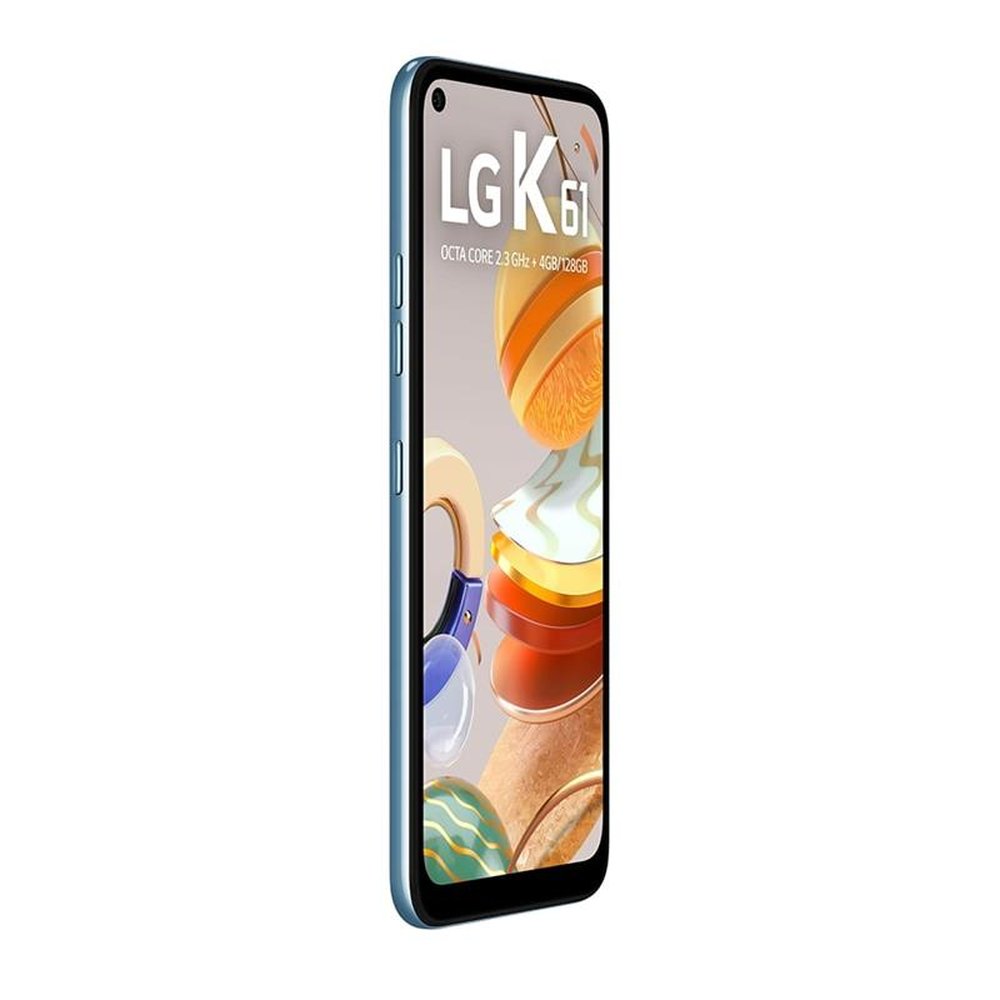 Smartphone LG K61, Branco, Tela 6.53", 4G+Wi-Fi, Android 9.0, Câm Traseira 48M+8M+5M+2MP,Frontal 16MP, 128GB