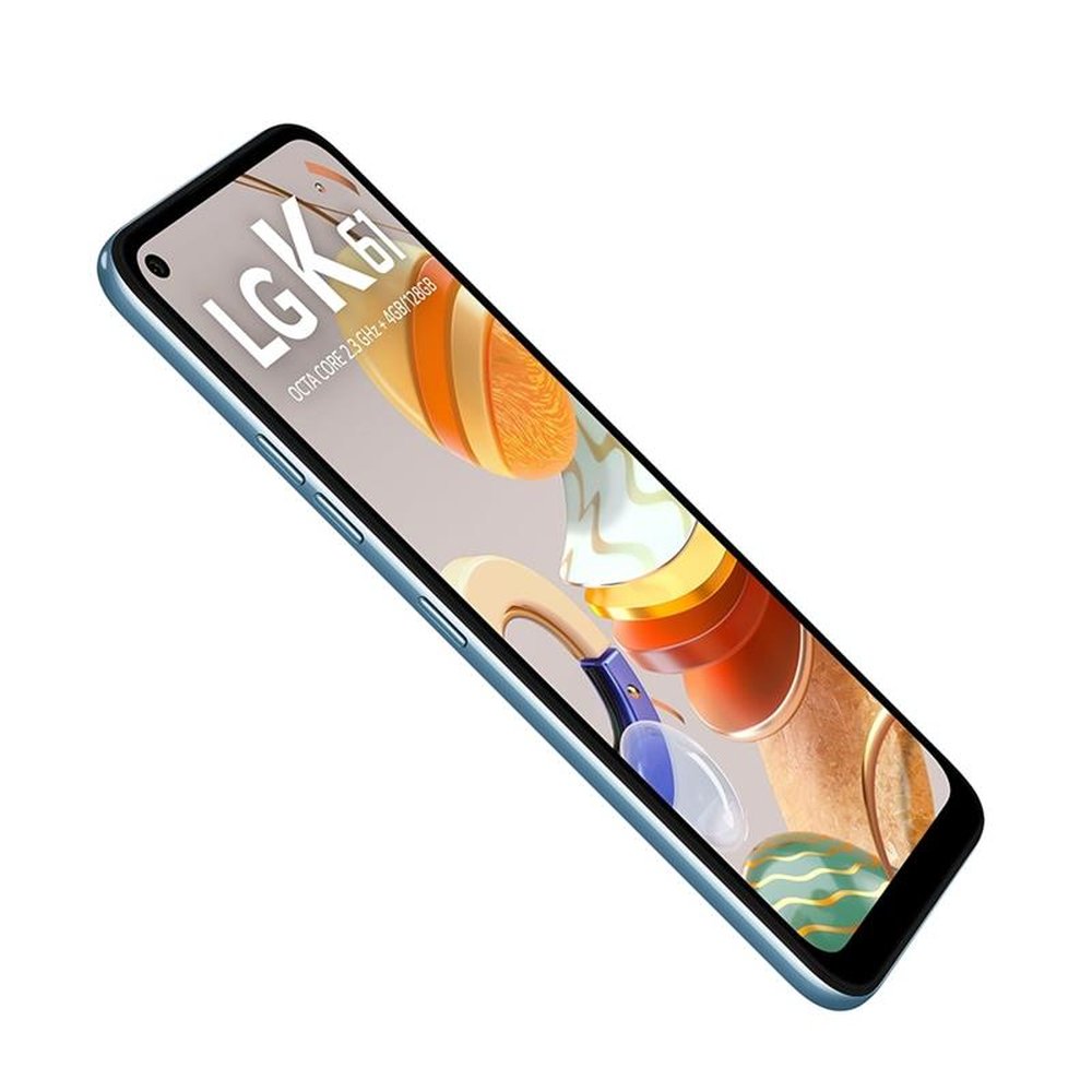 Smartphone LG K61, Branco, Tela 6.53", 4G+Wi-Fi, Android 9.0, Câm Traseira 48M+8M+5M+2MP,Frontal 16MP, 128GB