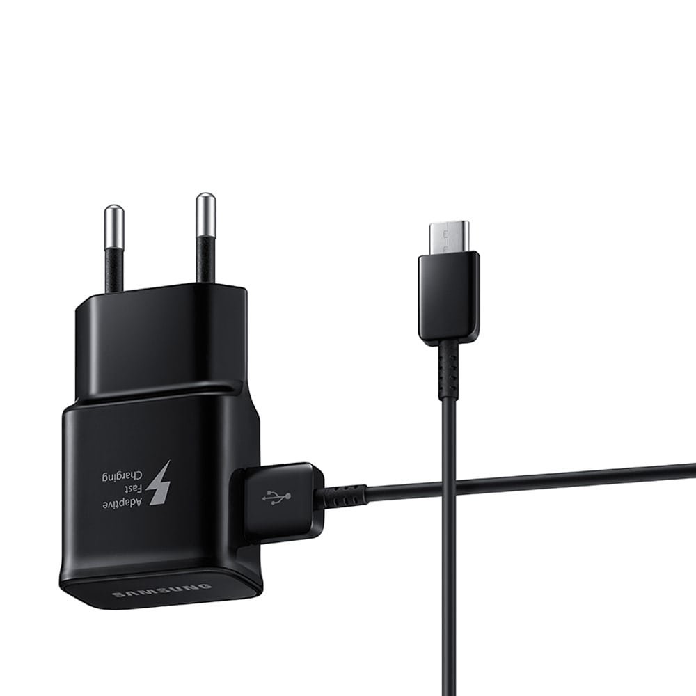 Carregador Celular Samsung para Viagem Ultra Rápido, TA20B, USB Tipo C, Preto