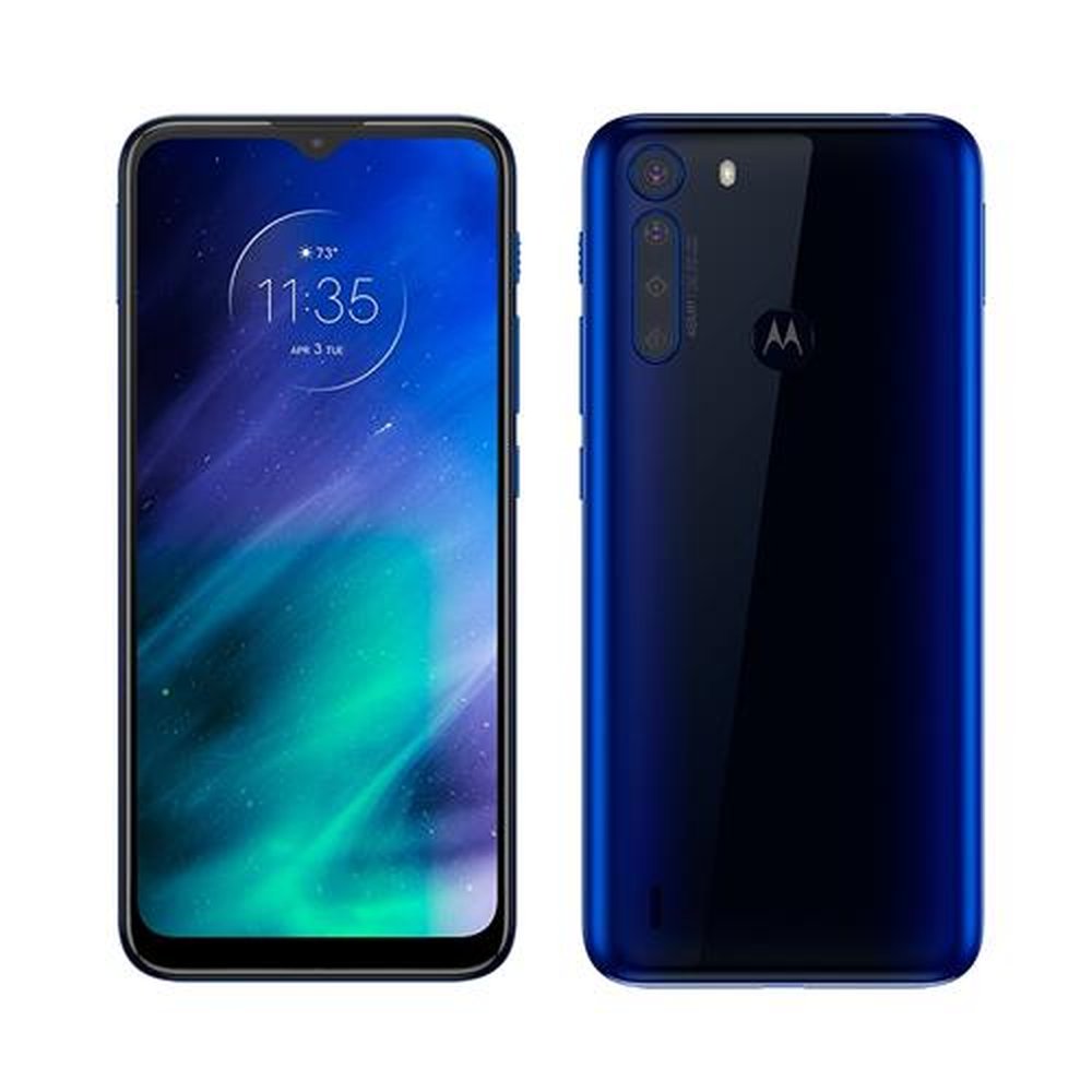 Smartphone Motorola One Fusion Azul Safira, Tela 6.5", 4G+Wi-Fi, Android, Câm.Traseira 48 + 8 + 5 + 2 MP, Frontal 8MP, 128GB