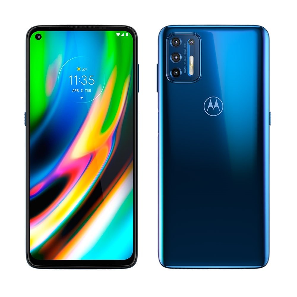 Smartphone Moto G9 Plus Azul Indigo, Tela 6.8", 4G+Wi-Fi+NFC, Android 10, Câm Tras.64+8+2+2MP e Frontal 16MP,4GB RAM,128GB