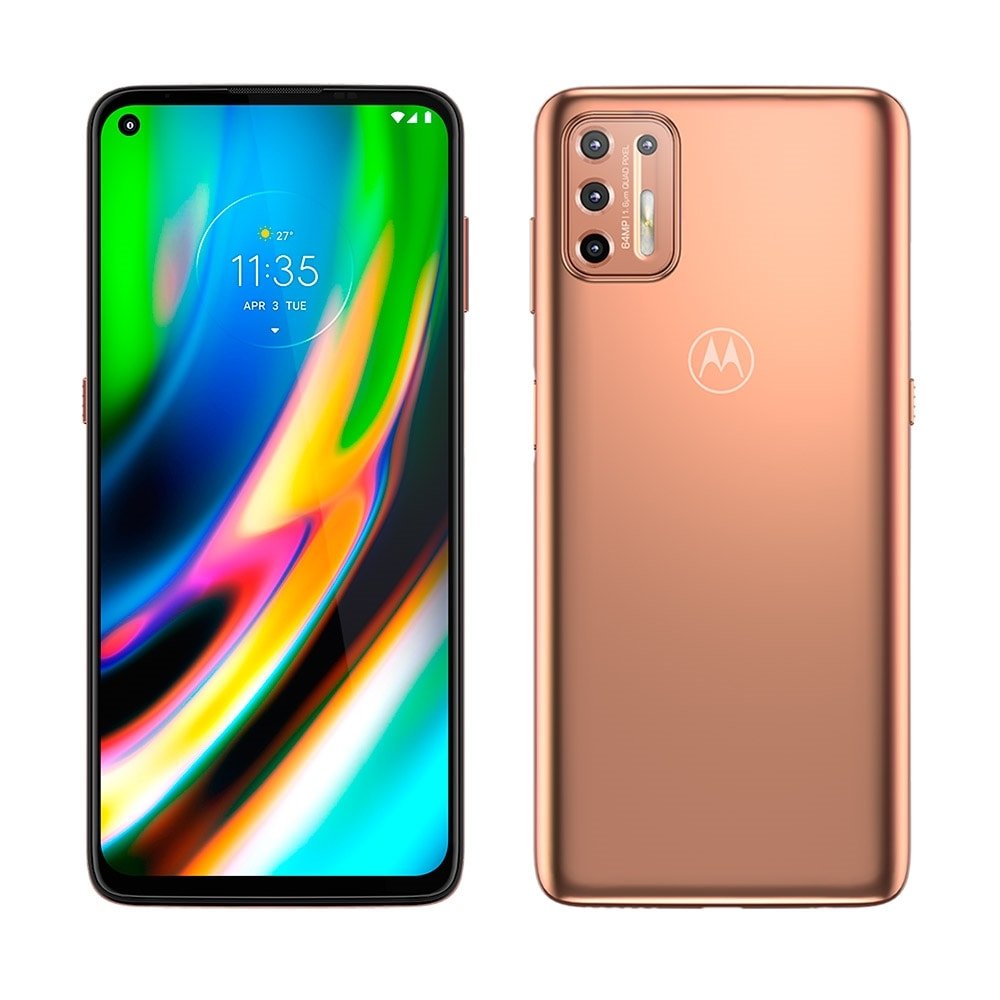 Smartphone Moto G9 Plus Ouro Rose, Dual Chip,Tela 6.8", 4G+Wi-Fi+NFC,Android 10, Câm Tras.64+8+2+2MP e Frontal 16MP, 128GB