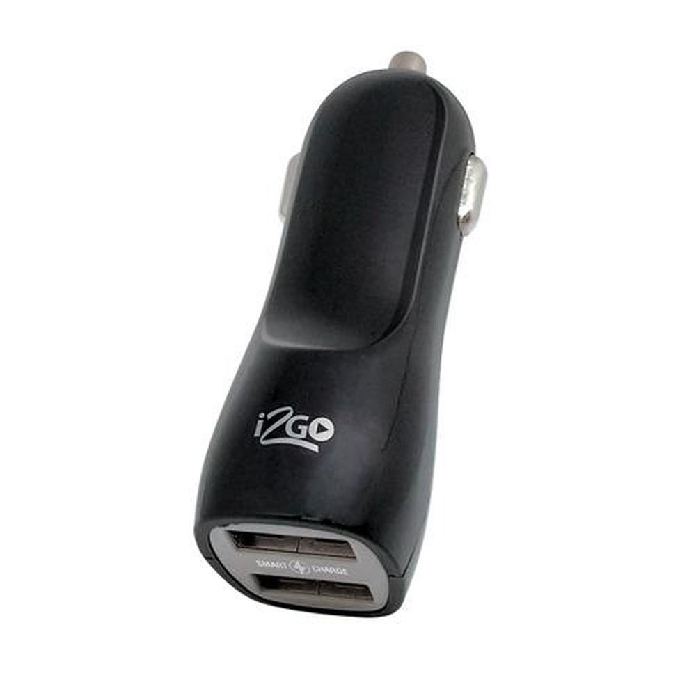 Carregador Veicular i2GO I2GCAR045, 2 USB, 3,4 Amperes, Preto