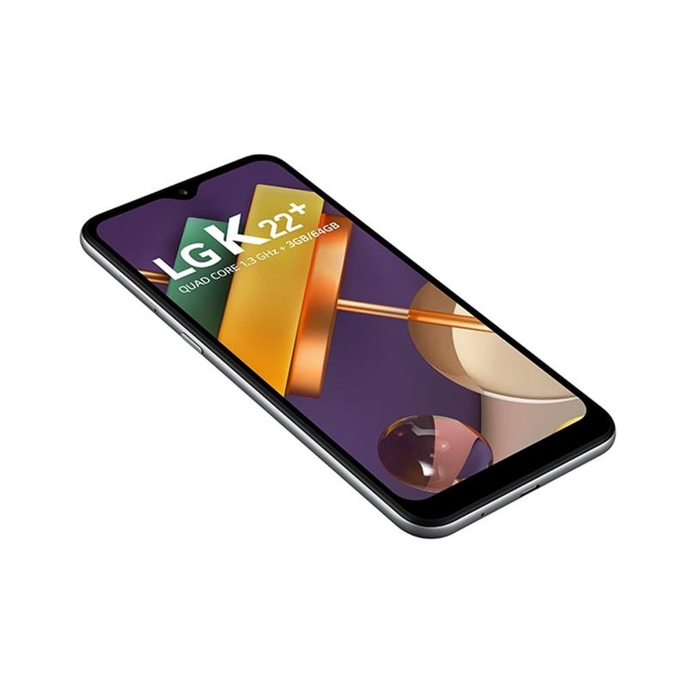 Smartphone Lg K22+, Titanium, Tela 6.2", 4G+Wi-Fi , Android 10 , Câm Traseira 13Mp + 2Mp,Câm Frontal 5Mp,3Gb Ram, 64Gb
